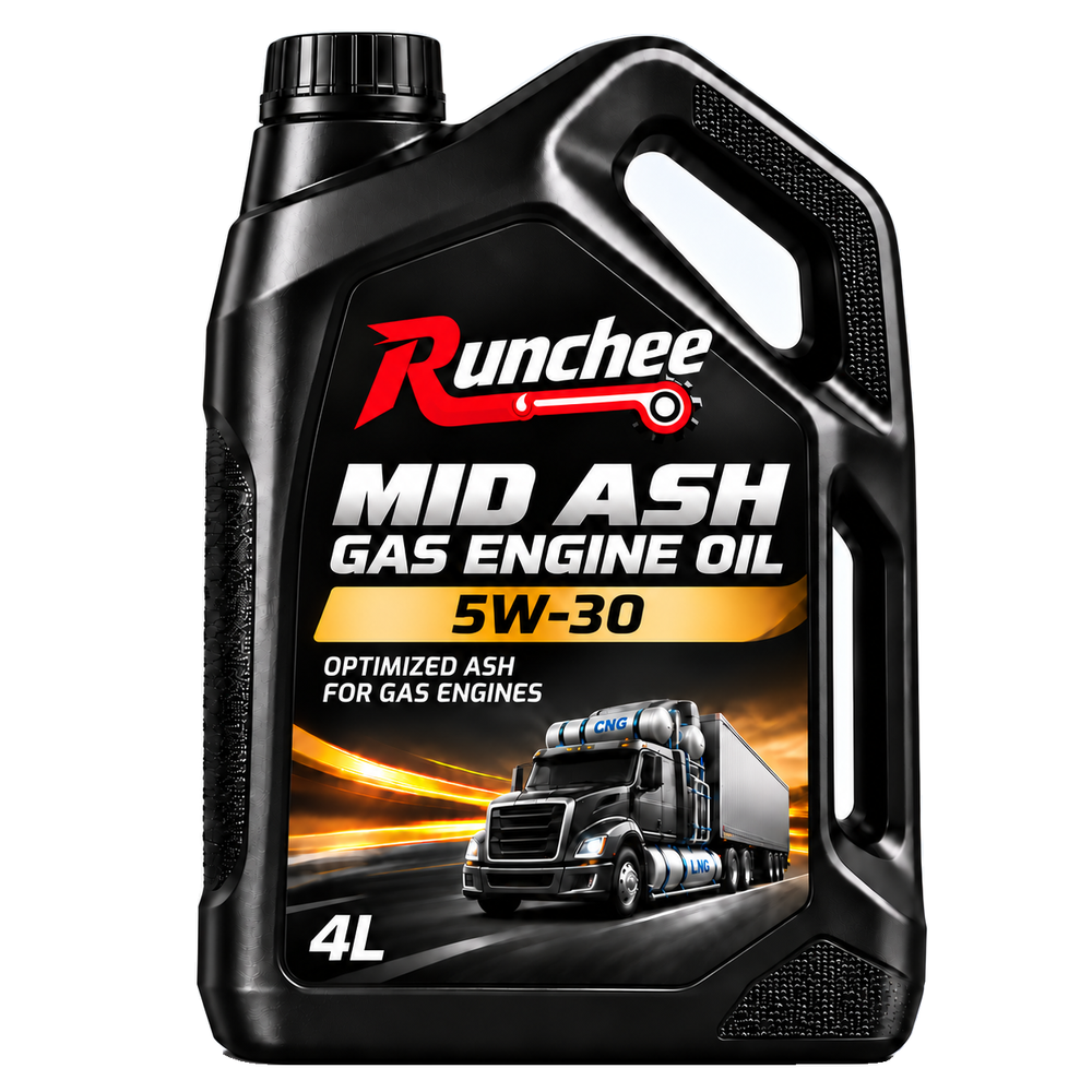 RunChee · MID ASH Gas Engine Oil · 5W-30 · 4 L