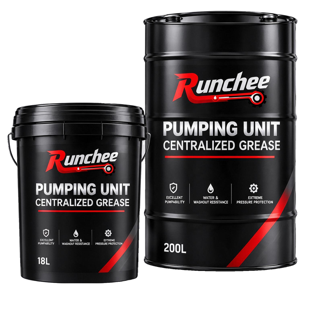 RunChee · Pumping Unit Centralized Grease · 18 L / 200 L labels