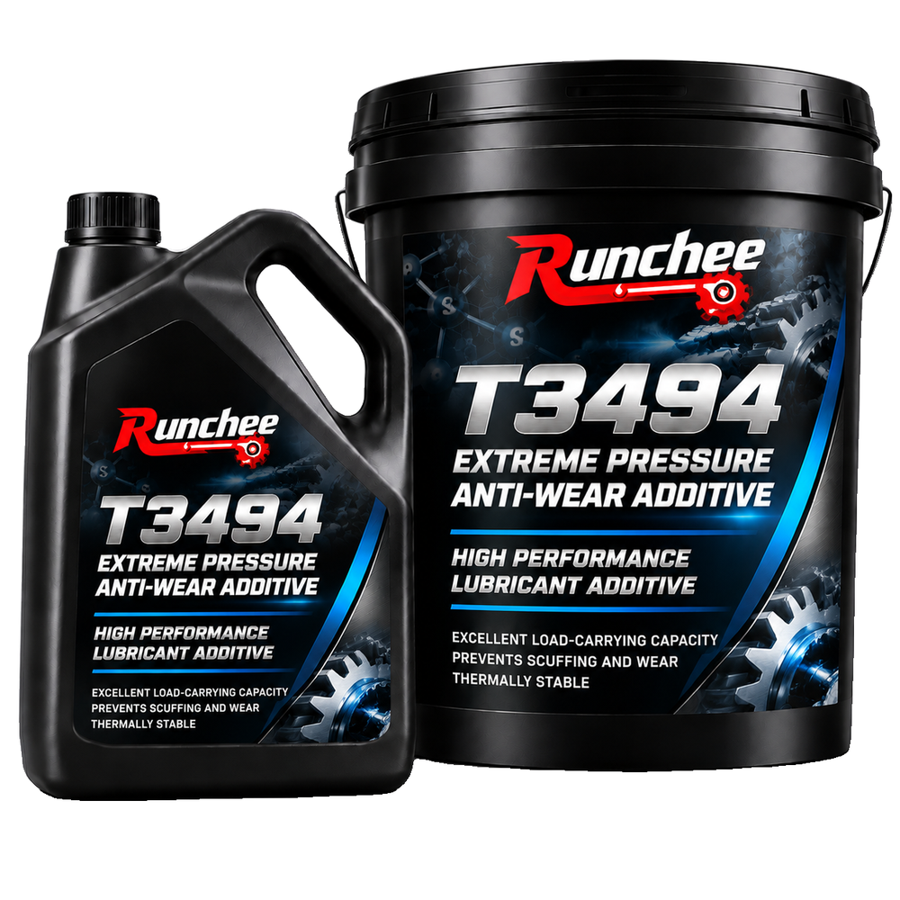 RunChee · T3494 EP/Antiwear Additive · Product range packaging reference