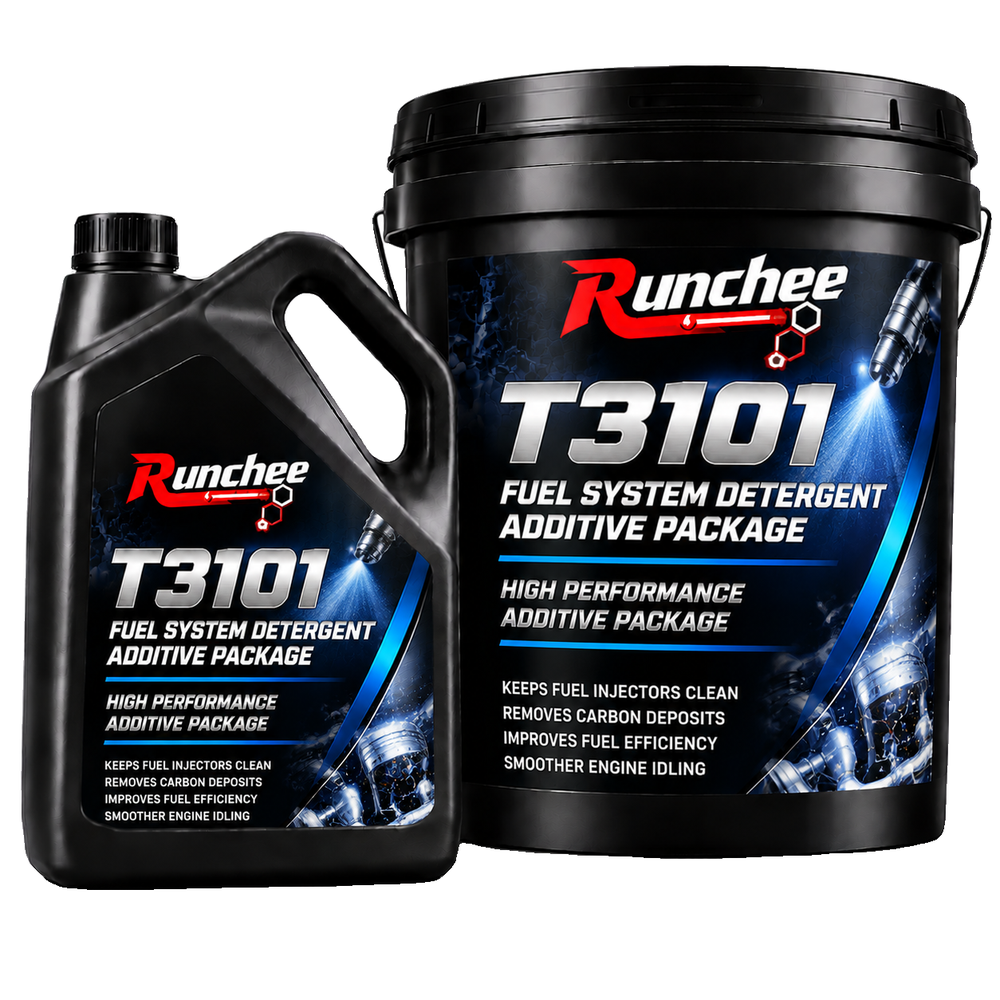 RunChee · Fuel System Detergent Additive Package · Product range packaging reference