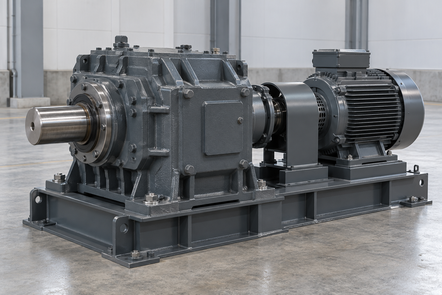 Industrial gearbox and motor bearing application illustration